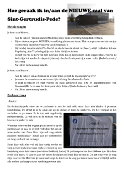 Hoe geraak ik in/aan de NIEUWE zaal van Sint