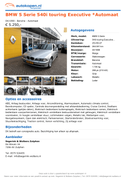 BMW 5 Serie 540i touring Executive *Automaat