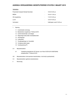 GS agenda 3 maart 2015 - Provincie Zuid