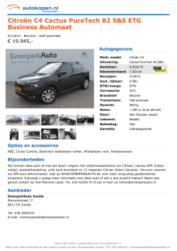 Citroën C4 Cactus PureTech 82 S&S ETG Business