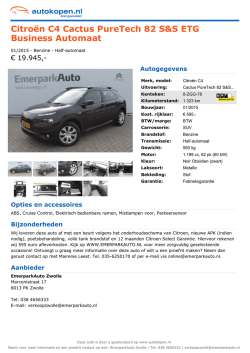 Citroën C4 Cactus PureTech 82 S&S ETG Business
