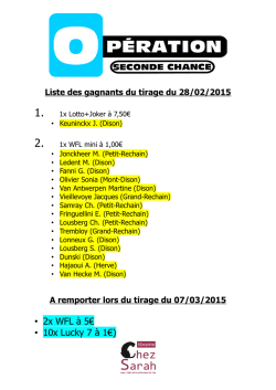 &bull; 2x WFL &agrave; 5&euro; &bull; 10x Lucky 7 &agrave; 1&euro;)