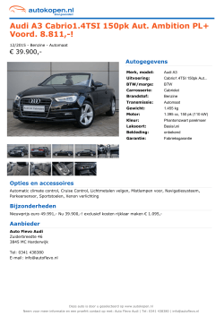 Audi A3 Cabrio1.4TSI 150pk Aut. Ambition PL+