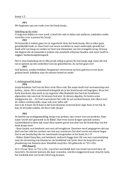 Jesaja 1-‐5 PP1 We beginnen aan een reeks