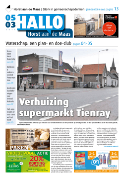 Uitgave 05-03-2015 - HALLO Horst aan de Maas
