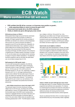 ECB Watch Mario confident that QE will work