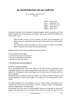 De paasboodschap met een opdracht