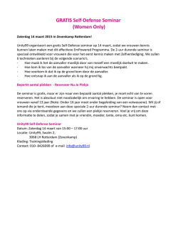 GRATIS Self-‐Defense Seminar (Women Only)
