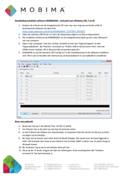 Handleiding installatie software MOBIBADGE – Exclusief