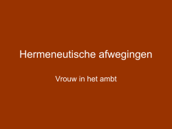 Hermeneutische afwegingen