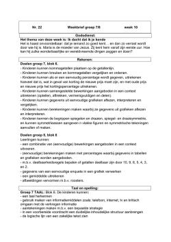 Groep 7/8 - Johannes Postschool