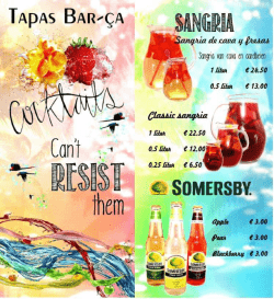 litertje cocktail - Tapas Bar-ça