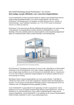 Innovatief beluchtingconcept Performance3 van Aerzen