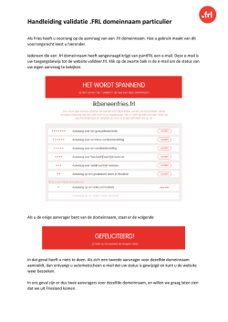Handleiding validatie .FRL domeinnaam particulier
