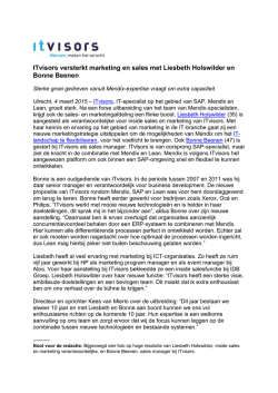 ITvisors versterkt marketing en sales met Liesbeth