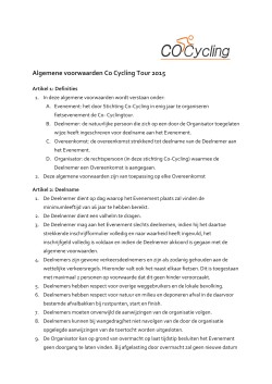 Algemene voorwaarden Co Cycling Tour 2015