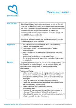GoodPlanet zoekt een boekhouder (halftijds of 3/5 VTE bij aanvang)