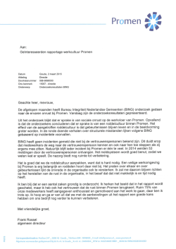 Reactie van de directie