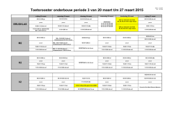 Toetsrooster onderbouw periode 3 van 20 maart t/m 27