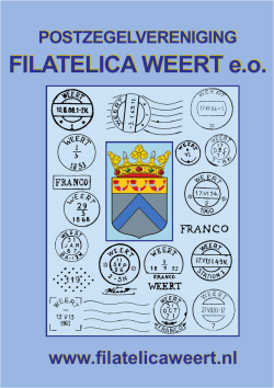 FILATELICA WEERT eo FILATELICA WEERT eo