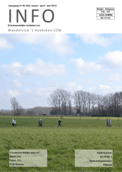 clubblad - Wandelclub `t Hoeksken