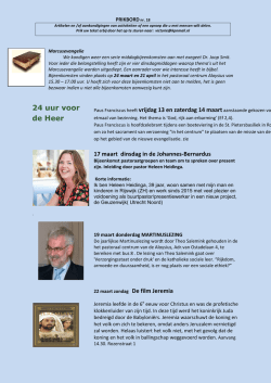 24 uur voor de Heer - St. Martinus Parochie