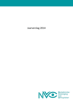 Jaarverslag 2014 - Nederlandse Vereniging van Orthoptisten