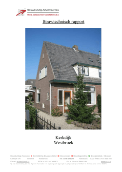 Bouwtechnisch rapport Kerkdijk Westbroek