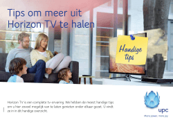 Handige tips Horizon TV