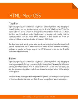 HTML: Meer CSS