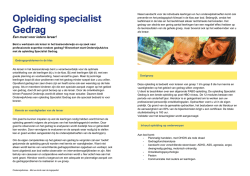 Folder opleiding Specialist Gedrag