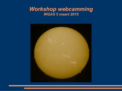 Webcammen (deel 1) (5/3/2015)