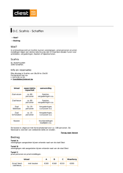 Scafnis - Schaffen - Verhuur van zalen - Zelf iets