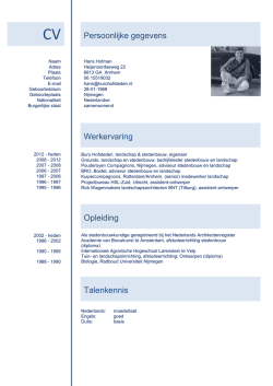hier het CV van Hans