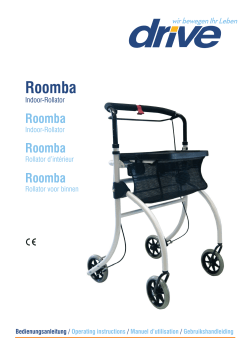 Bedienungsanleitung Rollator Roomba - Sanitaetshaus