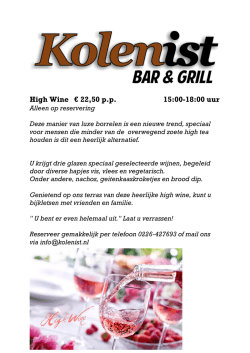 High Wine Kolenist