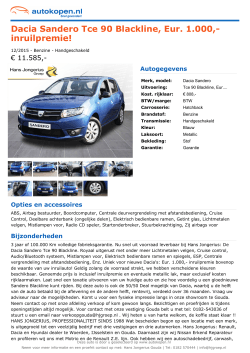 Dacia Sandero Tce 90 Blackline, Eur. 1.000