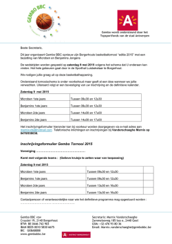 Inschrijvingsformulier Gembo Tornooi 2015