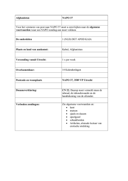 "NAPO-nummers Afghanistan" PDF document | 4 pagina`s