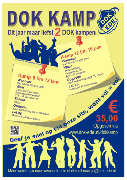 Dit jaar maar liefst DOK kampen - DOK-Ede