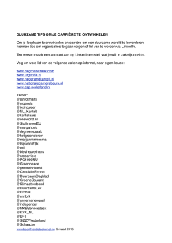 Duurzame Tips om je carri&egrave;re te ontwikkelen