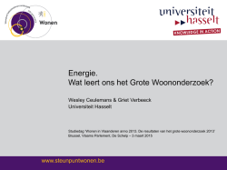 Energie - Steunpunt wonen