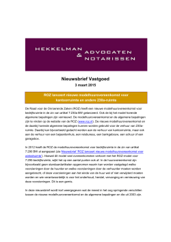 Nieuwsbrief Vastgoed - Hekkelman Advocaten & Notarissen