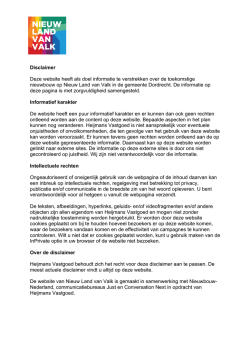 disclaimer - Nieuwbouw Nederland