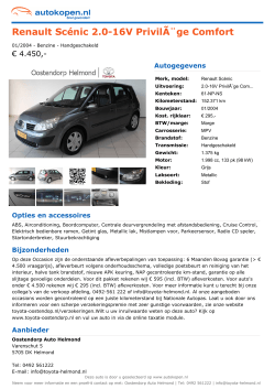 Renault Scénic 2.0-16V PrivilÃ¨ge Comfort