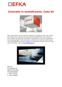 Innovatie in textielframes: Cube 65