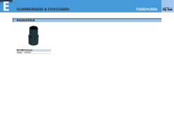 e vloerreinigers & stofzuigers toebehoren