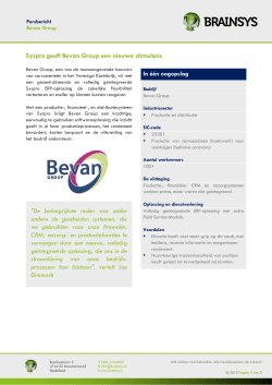 Reference Syspro Bevan Group