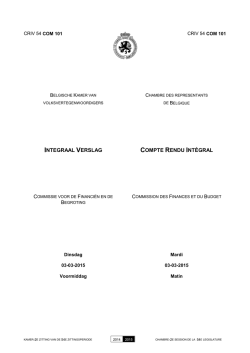integraal verslag compte rendu int&eacute;gral
