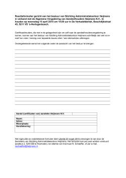 Reactieformulier Stichting AK ivm AVA 15-4-2015